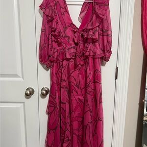 Ted Baker Fuchsia Long Sleeve Dress